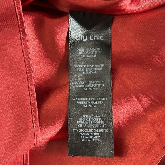 New CITY CHIC Opulent Toffee Elbow Sleeve Dress Size 14 - Picture 10 of 11